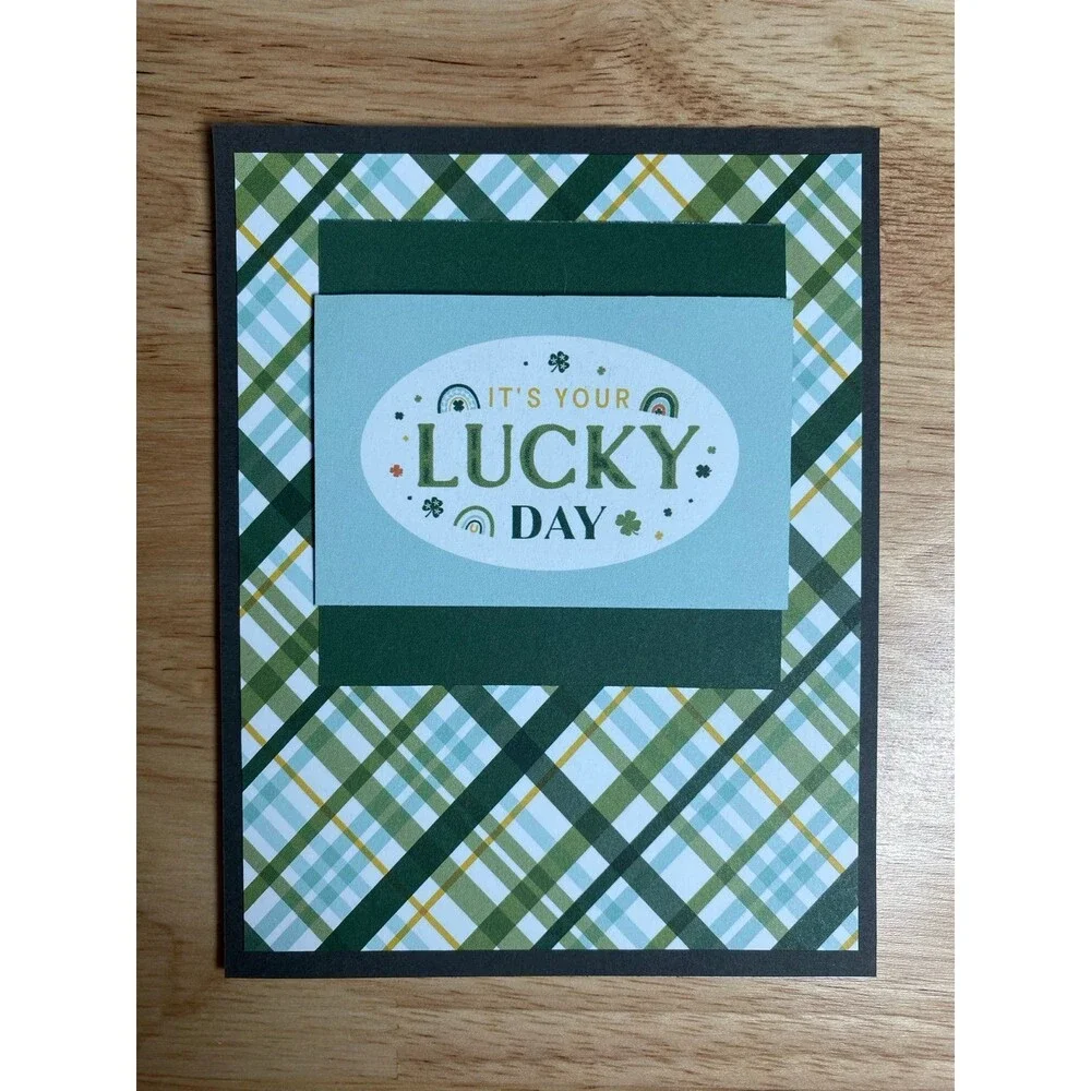 Handmade St. Patrick’s Day Blank Greeting Card A2 & Envelope